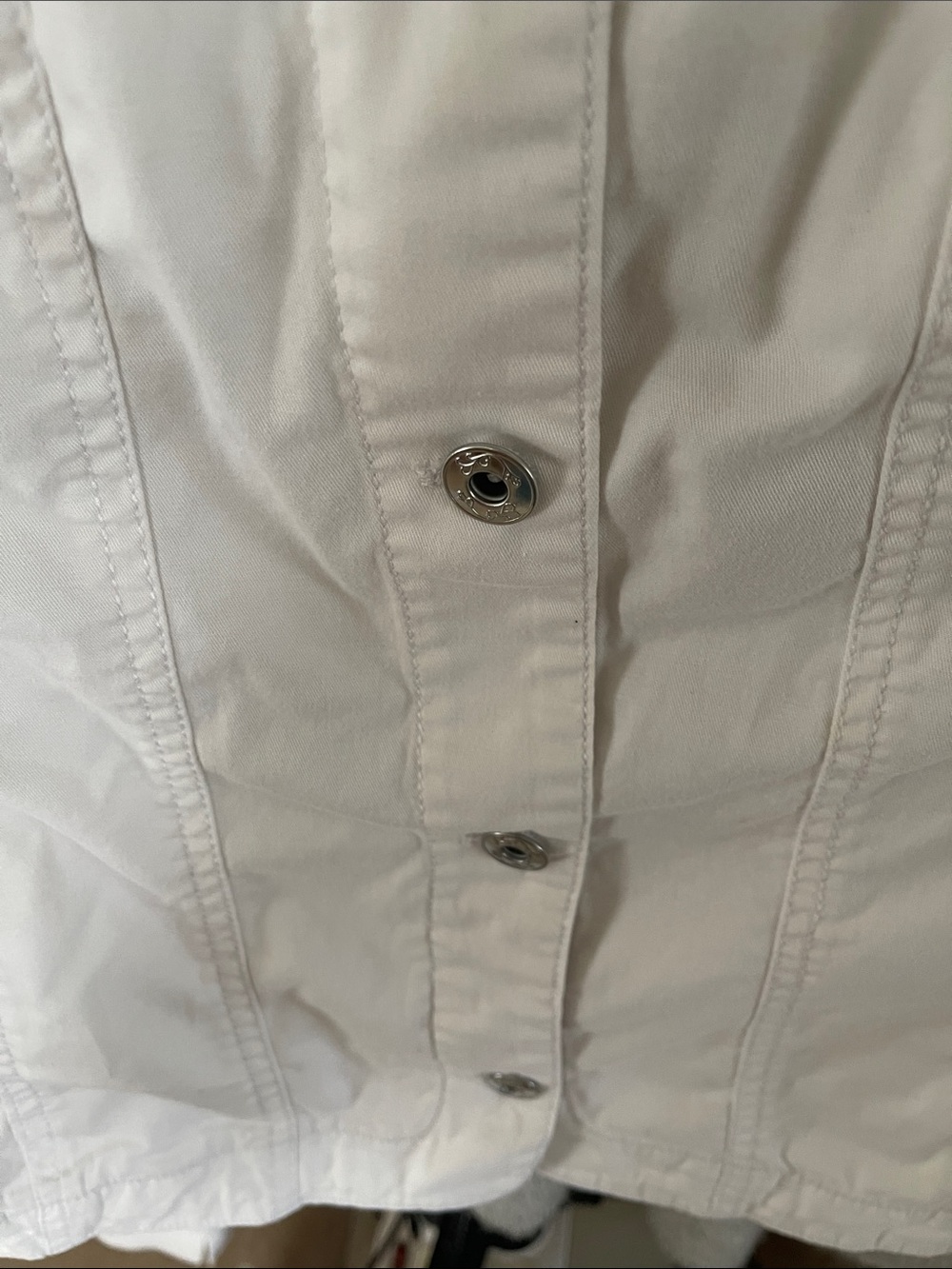 Coral Bay White Denim Jacket with Button-Front XL white - Picture 6 of 9